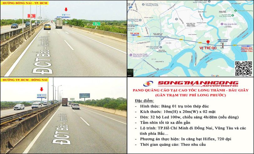 Cho thuê bảng quảng cáo cao tốc Long Thành Dầu Giây